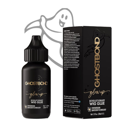 GHOSTBOND Glowup Revolutionary Wig Glue 1.3oz - Hair Replacement Adhesive That Stays for A Week: Water & Oil-Resistant, Strong Hold for Secure & Natural-Looking Wigs, Toupees, Poly & Lace Systems